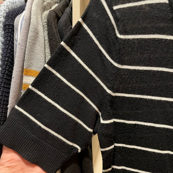 Merona/ Size Medium/ Black and White Button Up Sweater - Picture 3 of 3